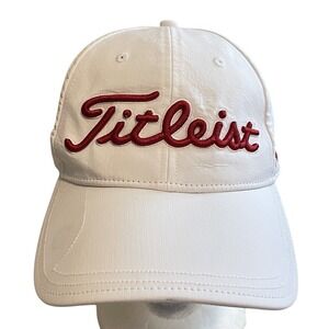 Titleist x Footjoy Golf Hat Size White Stretch Fit Cap Pro V1 Tour Baseball Cap‎